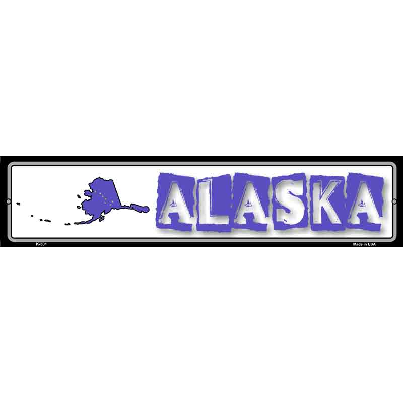 Alaska State Outline Wholesale Novelty Metal Vanity Small Street SIGN