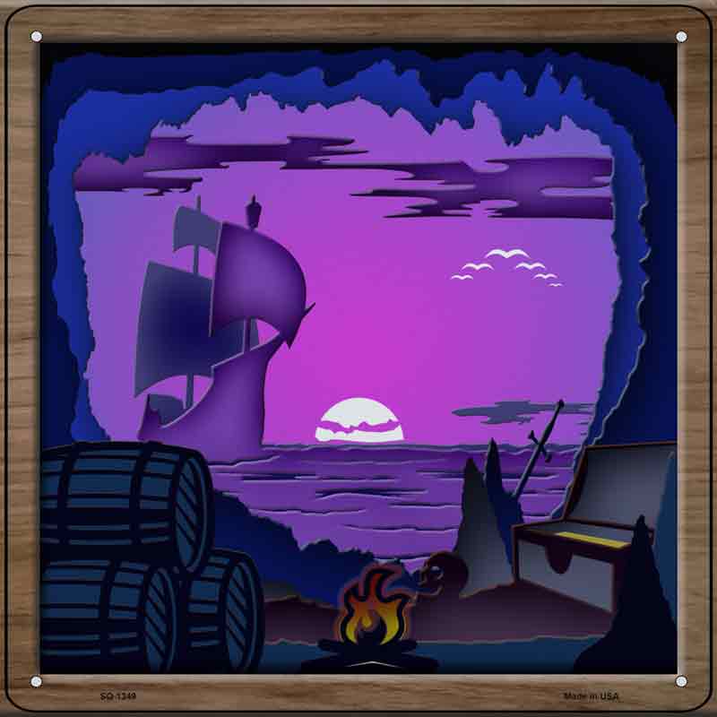 Pirate Cove Shadow Box Wholesale Novelty Metal Square SIGN