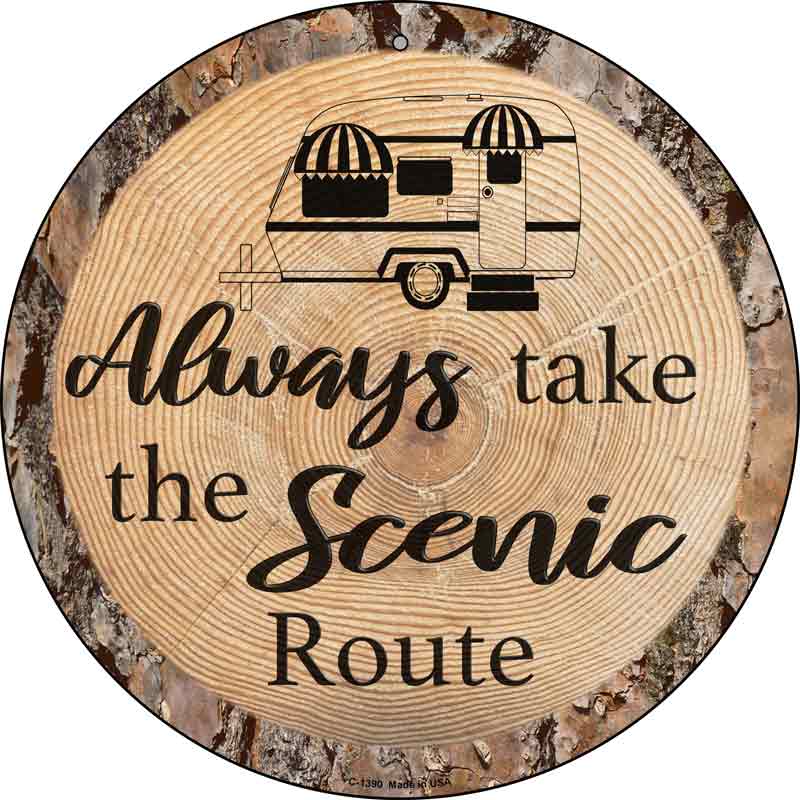 Scenic Route Wholesale Novelty Metal Circular SIGN