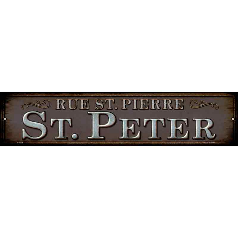 Rue St Peter Wholesale Novelty Small Metal Street Sign