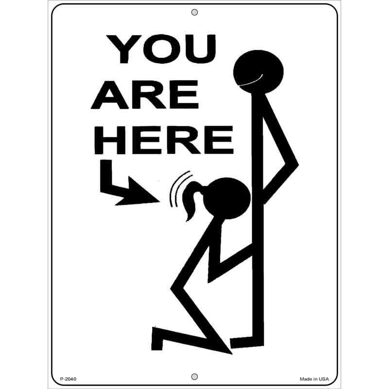 You Are Here Wholesale Metal Novelty Parking SIGN