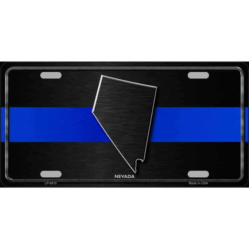 Nevada Thin Blue Line Wholesale Metal Novelty LICENSE PLATE