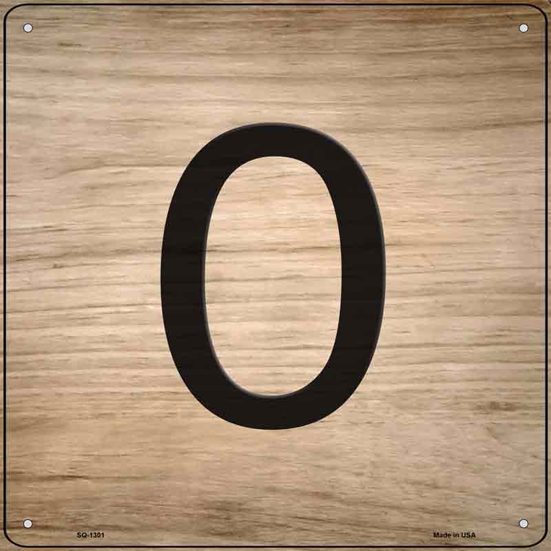 0 Number Tiles Wholesale Novelty Metal Square SIGN