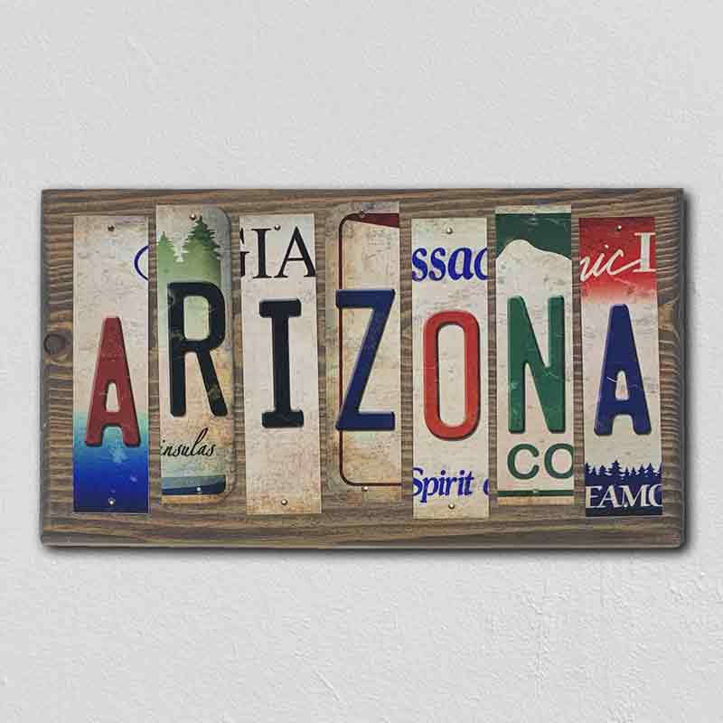Arizona Wholesale Novelty License Plate Strips Wood Sign