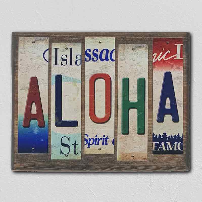 Aloha Wholesale Novelty License Plate Strips Wood Sign