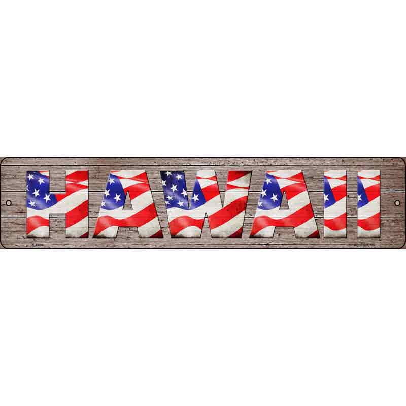 Hawaii USA FLAG Lettering Wholesale Novelty Small Metal Street Sign