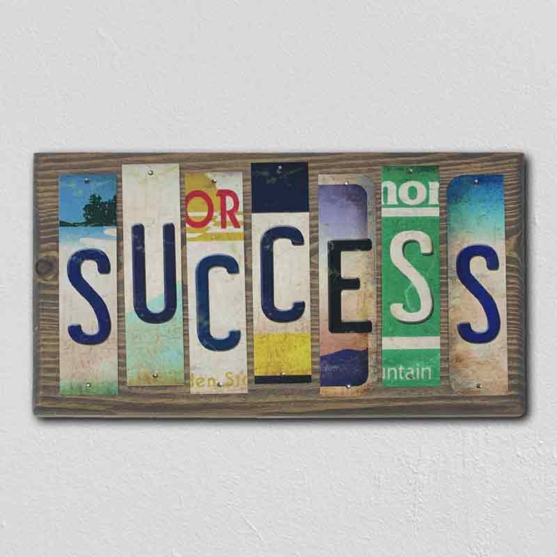 Success Wholesale Novelty License Plate Strips Wood Sign