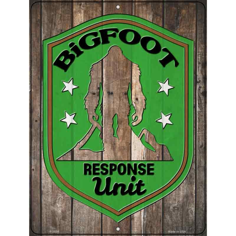Bigfoot Response Unit Wholesale Novelty Metal Parking Sign