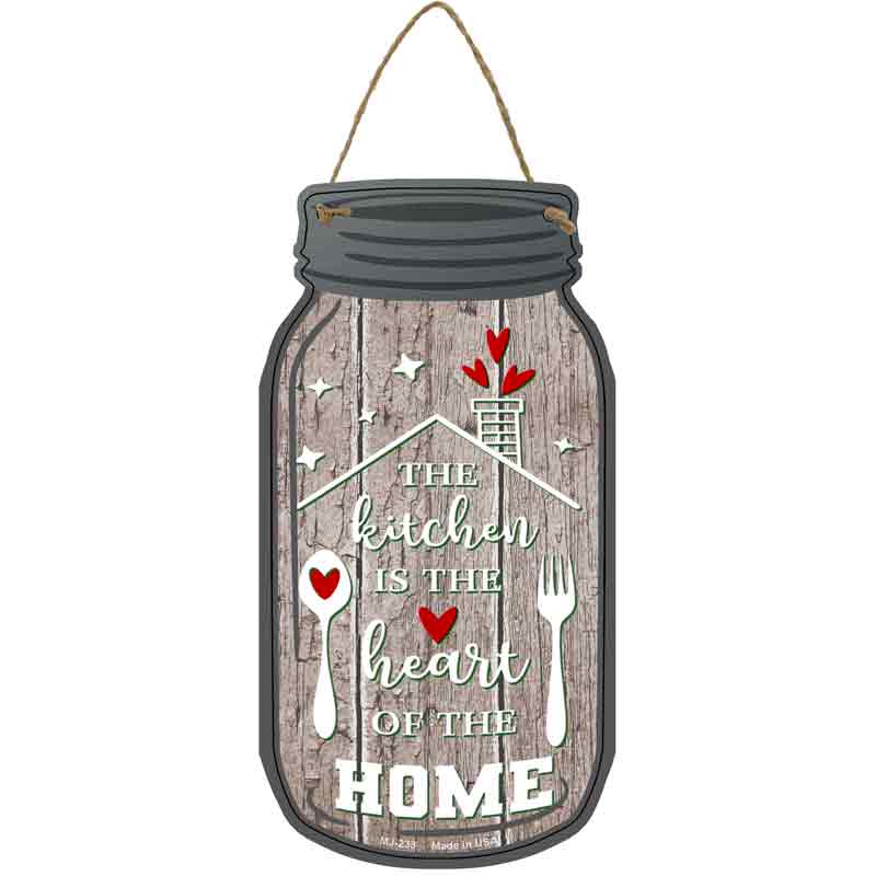 Kitchen Heart Of Home Wholesale Novelty Metal Mason Jar SIGN