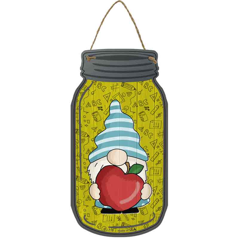 Gnome With Apple Wholesale Novelty Metal Mason Jar SIGN