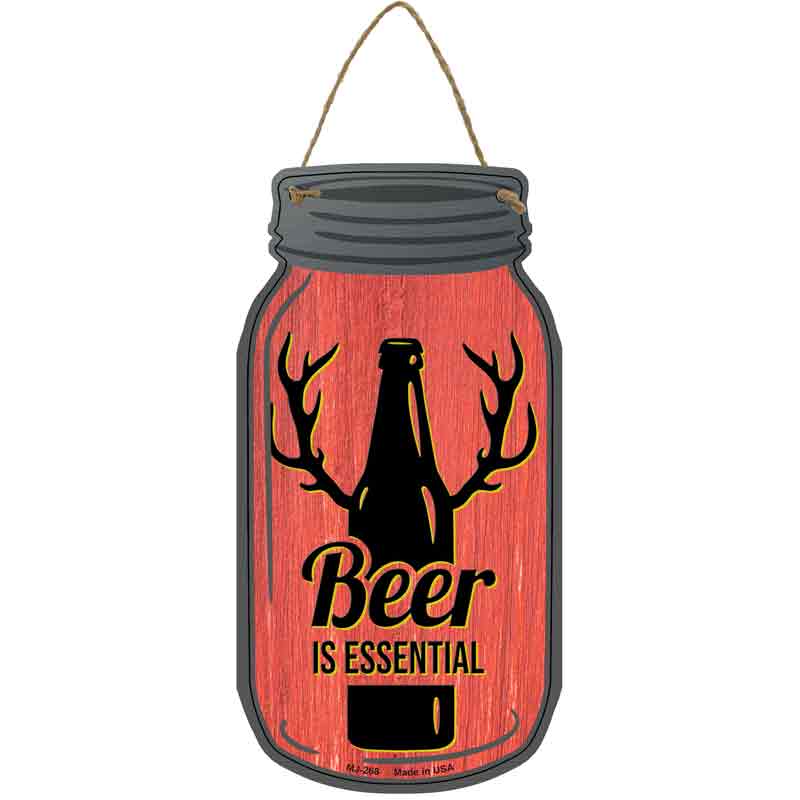 Beer Essential Antlers Wholesale Novelty Metal Mason Jar SIGN