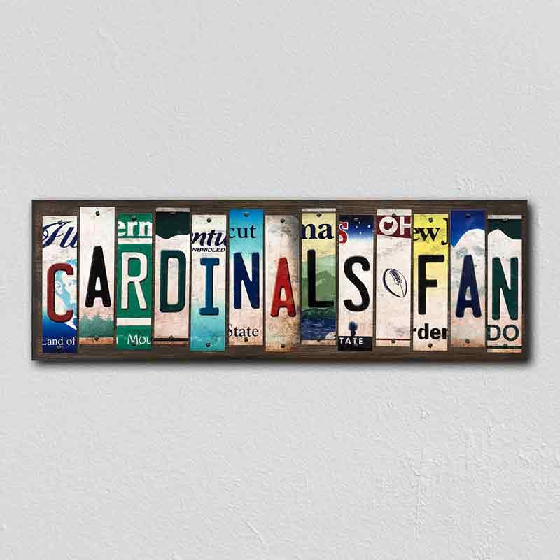 Cardinals FAN Wholesale Novelty License Plate Strips Wood Sign