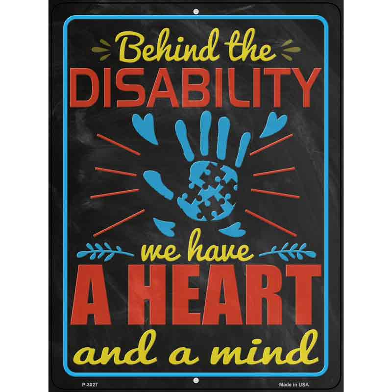 Behind The Disability Wholesale Novelty Metal Parking SIGN