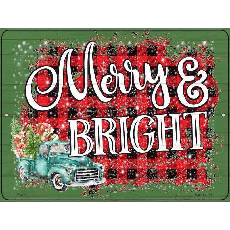 Merry and Bright Wholesale Novelty Metal Parking Sign