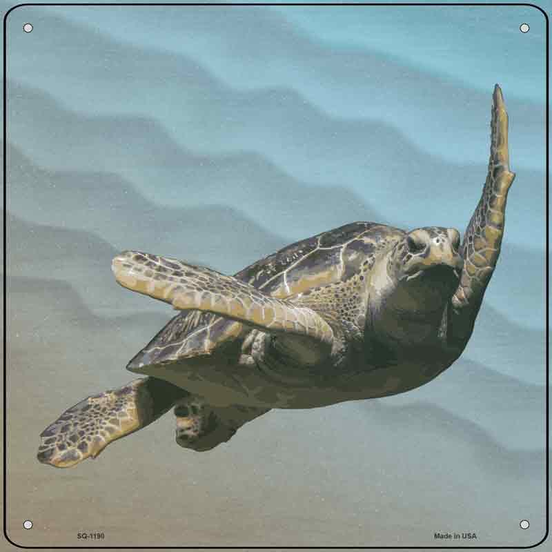 Seaturtle Picture Wholesale Novelty Metal Square SIGN