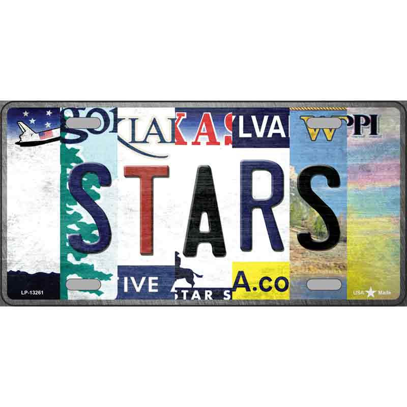 Stars Strip Art Wholesale Novelty Metal License Plate Tag