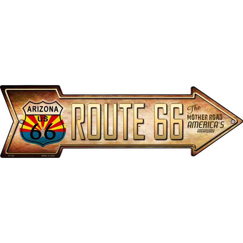 Route 66 Arizona FLAG Wholesale Novelty Metal Arrow Sign