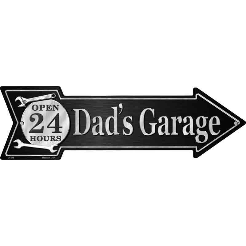 Dads Garage Wholesale Novelty Metal Arrow Sign