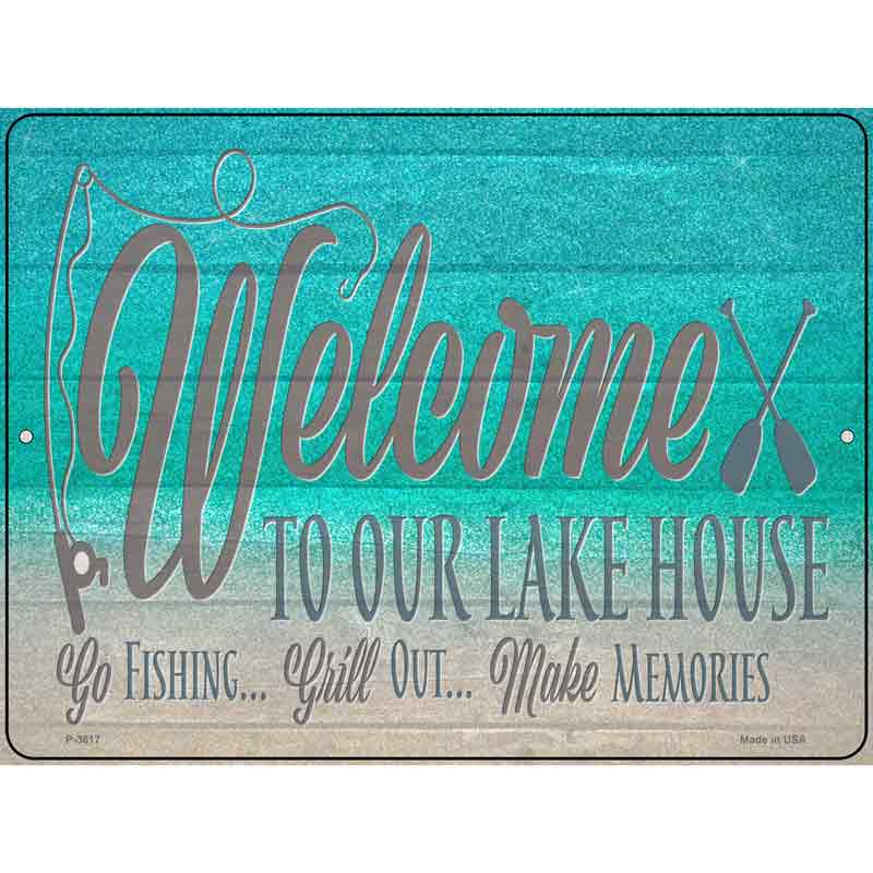 Welcome To Our Lake House Wholesale Novelty Metal Parking SIGN