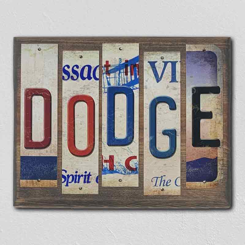 Dodge Wholesale Novelty License Plate Strips Wood Sign