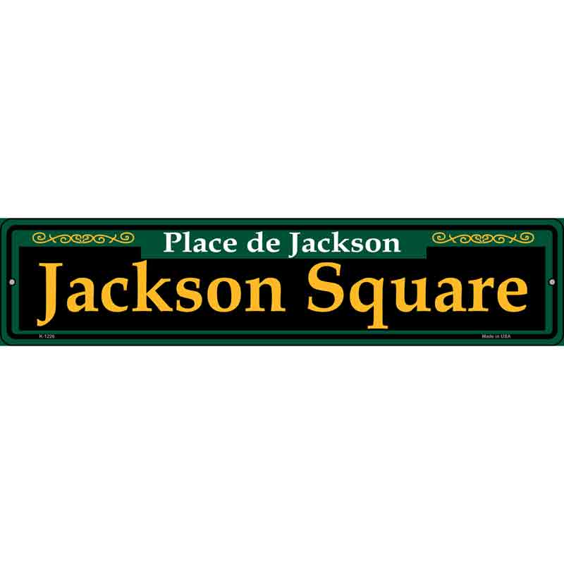 Jackson Square Green Wholesale Novelty Small Metal Street Sign