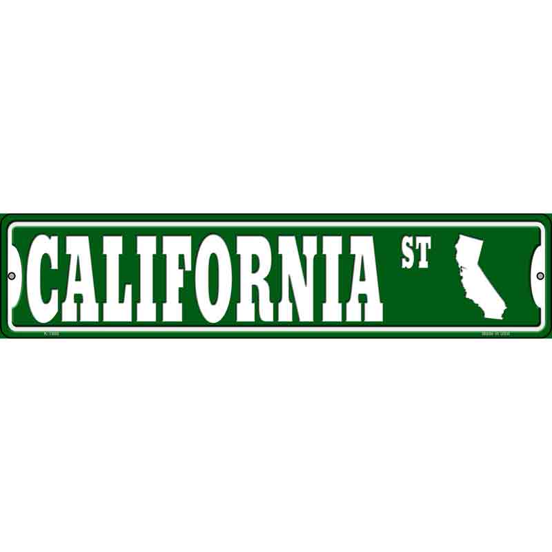 California St Silhouette Wholesale Novelty Small Metal Street SIGN