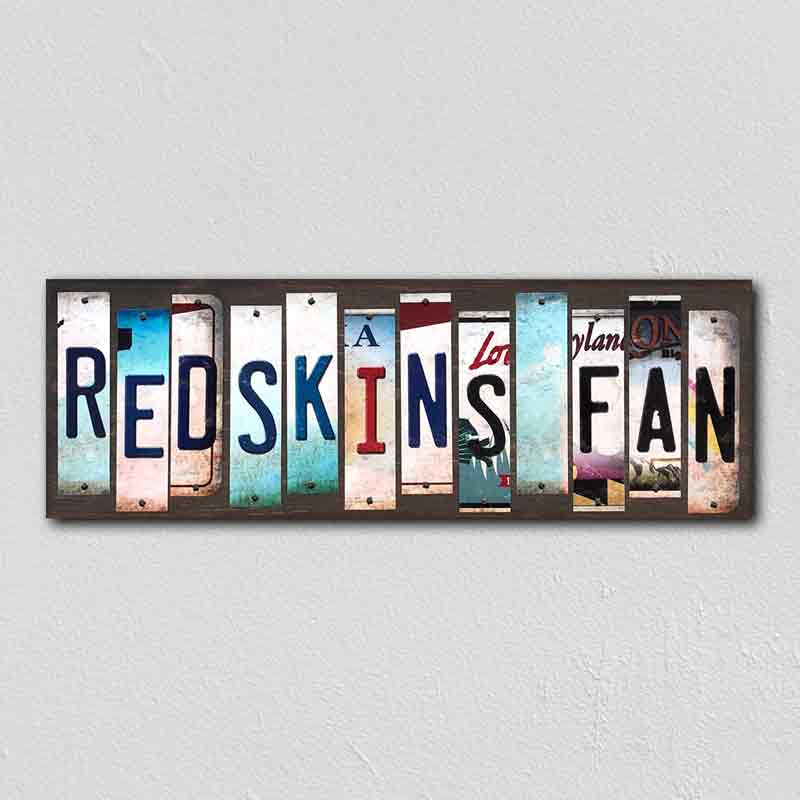 Redskins FAN Wholesale Novelty License Plate Strips Wood Sign
