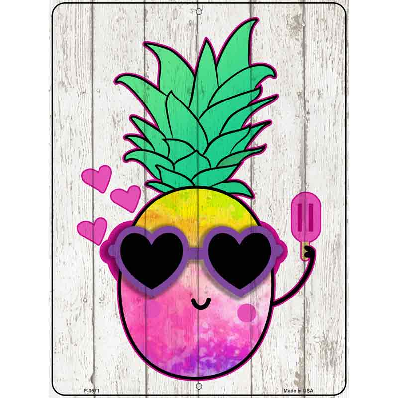 Watercolor Pineapple Wholesale Novelty Metal Parking SIGN