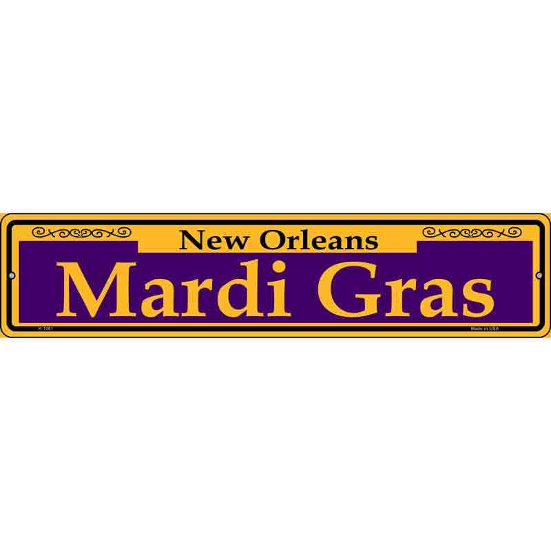Mardi Gras Purple Wholesale Novelty Small Metal Street Sign