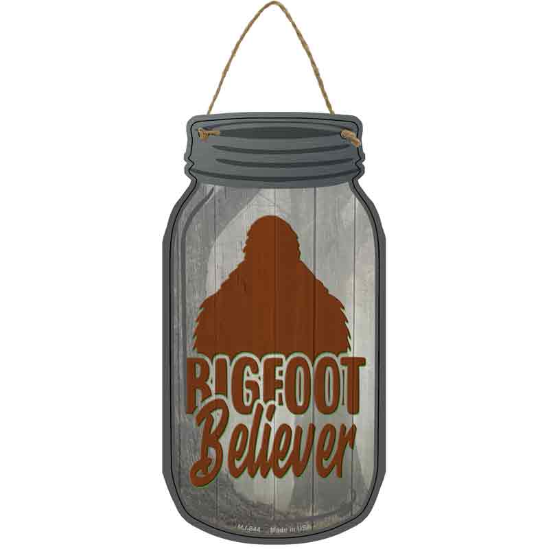 Bigfoot Believer Shadow Wholesale Novelty Metal Mason Jar SIGN