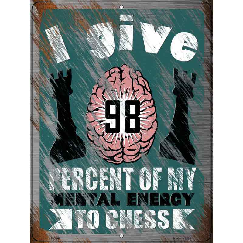 Mental Energy To Chess Wholesale Novelty Metal Parking SIGN