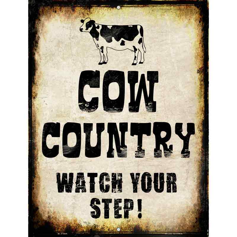 Cow Country Wholesale Metal Novelty Parking SIGN