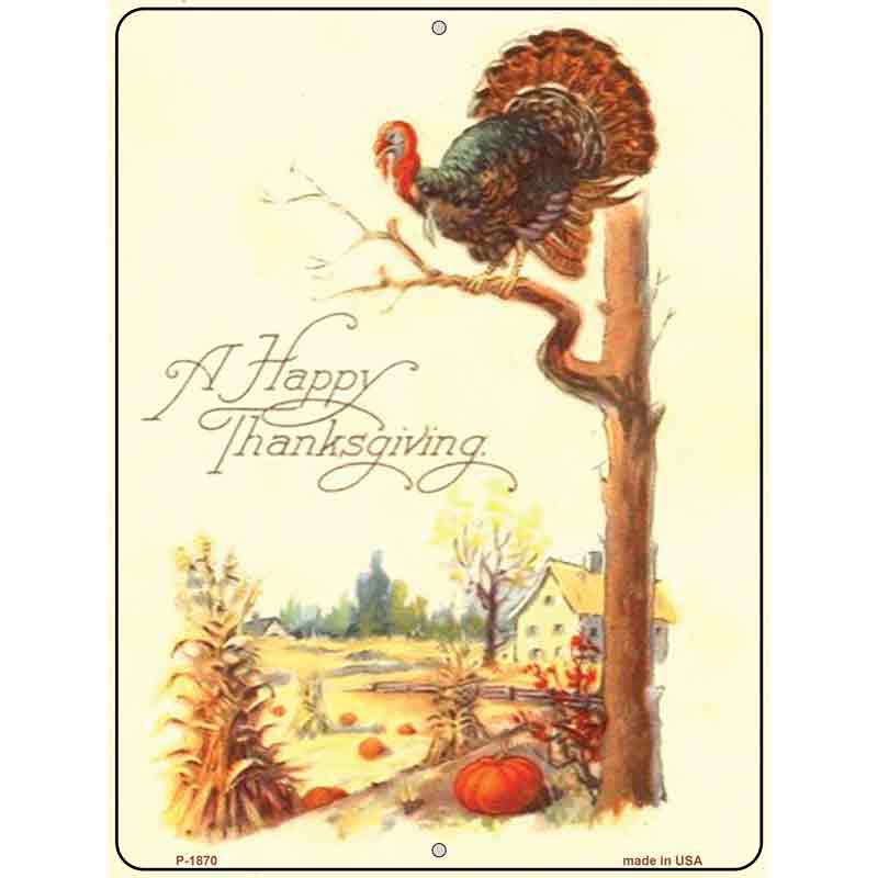 Happy Thanksgiving Vintage POSTER Wholesale Parking Sign