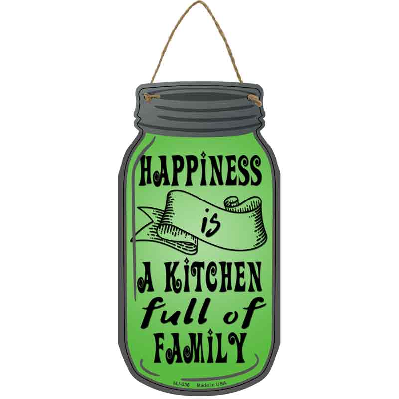 Happiness Full Kitchen Wholesale Novelty Metal Mason Jar SIGN