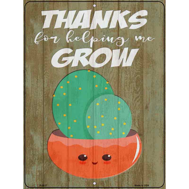 Helping Grow Red Cactus Pair Wholesale Novelty Metal Parking SIGN