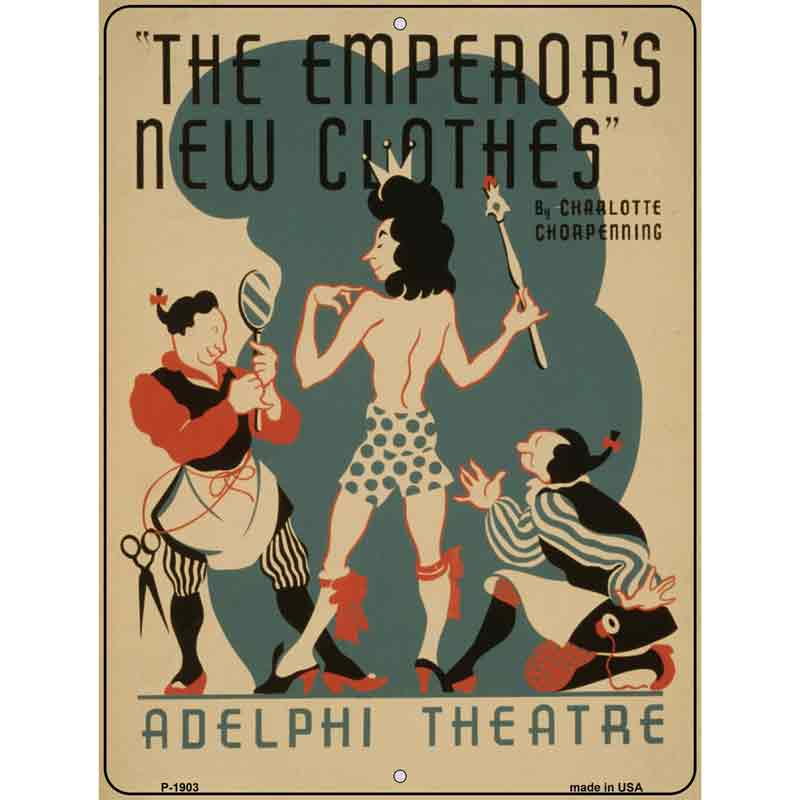 Emperors New Clothes VINTAGE Poster Wholesale Parking Sign