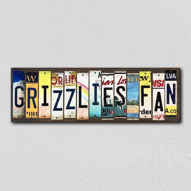 Grizzlies Fan Wholesale Novelty License Plate Strips Wood Sign