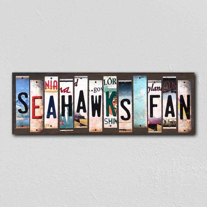 Seahawks FAN Wholesale Novelty License Plate Strips Wood Sign