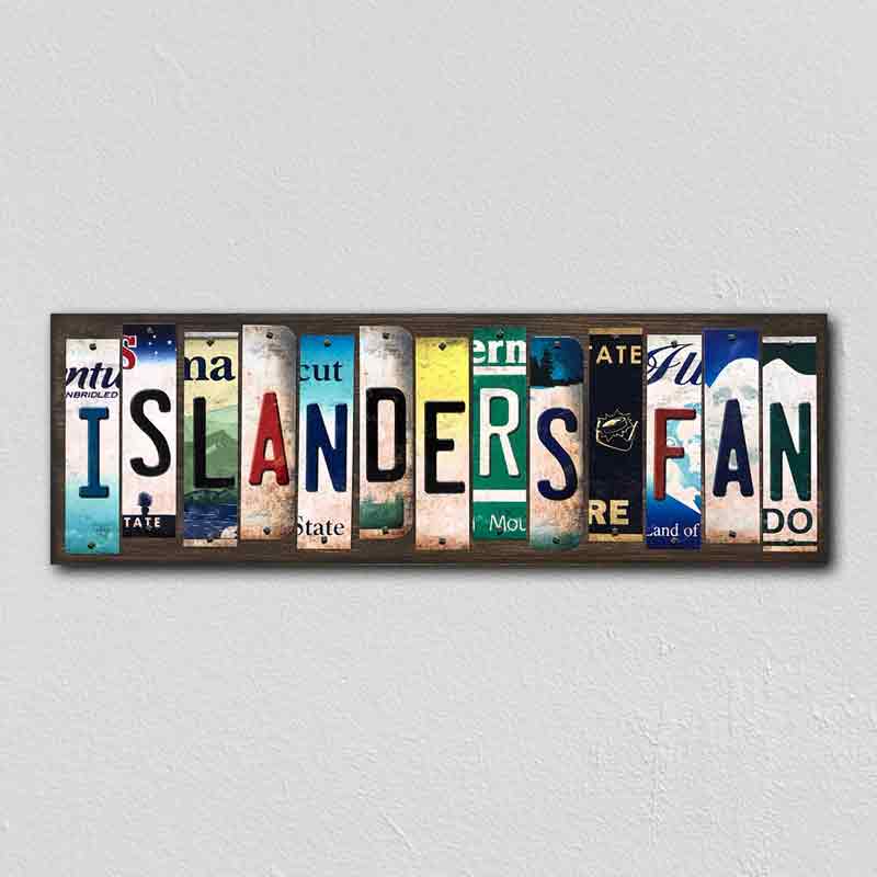 Islanders Fan Wholesale Novelty License Plate Strips Wood Sign