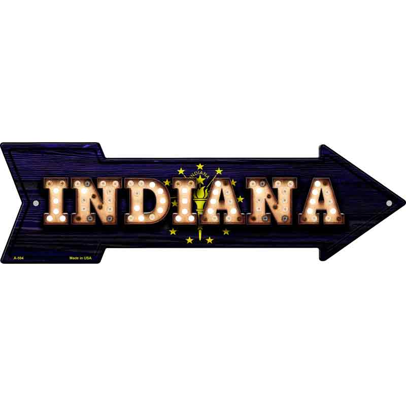 Indiana Bulb Lettering With State FLAG Wholesale Novelty Arrows