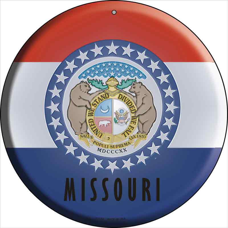 Missouri State FLAG Wholesale Metal Circular Sign