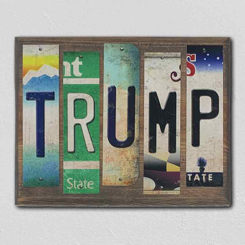 Trump Wholesale Novelty License Plate Strips Wood Sign