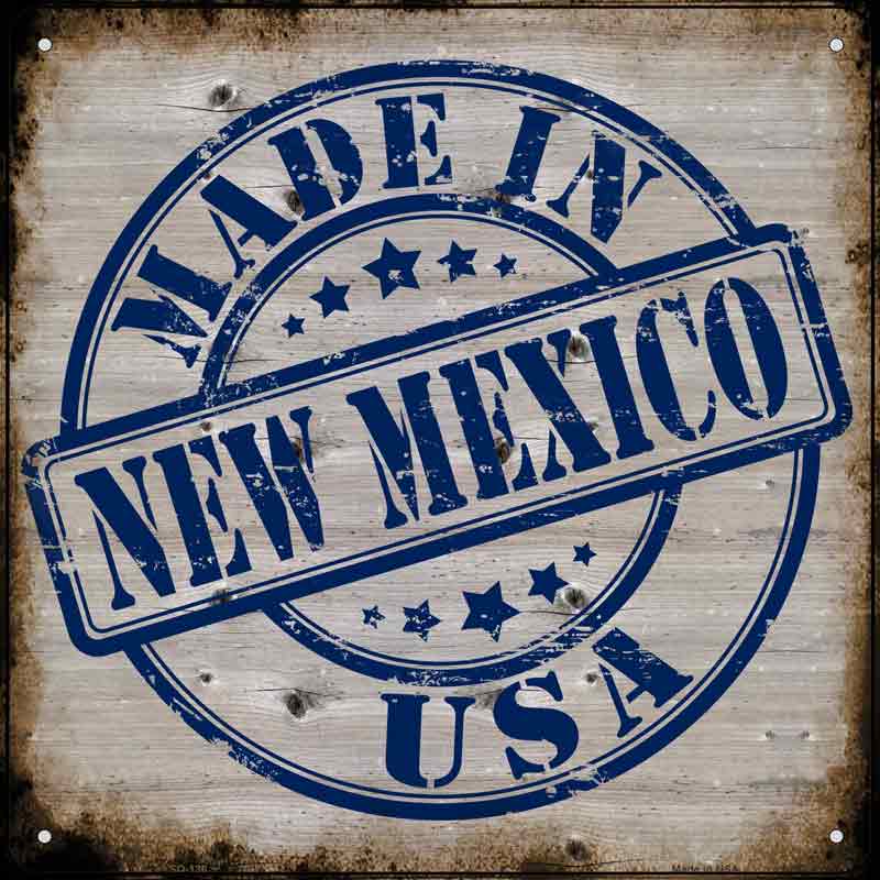 NEW Mexico Stamp On Wood Wholesale Novelty Metal Square Sign