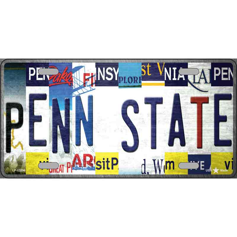 Penn State Strip Art Wholesale Novelty Metal LICENSE PLATE Tag