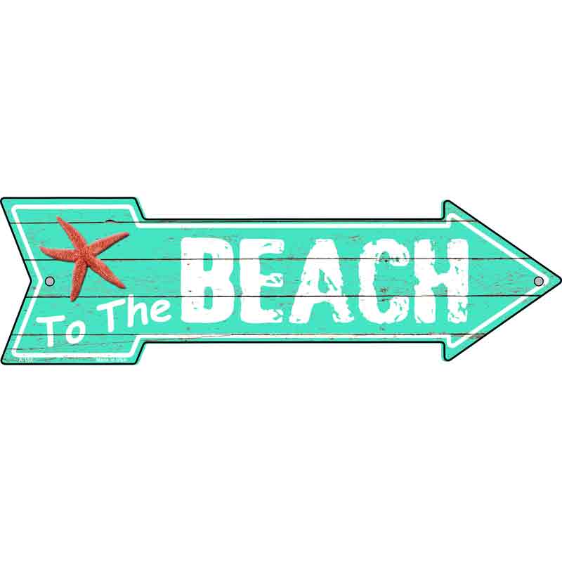 To The Beach Wholesale Novelty Metal Arrow Sign