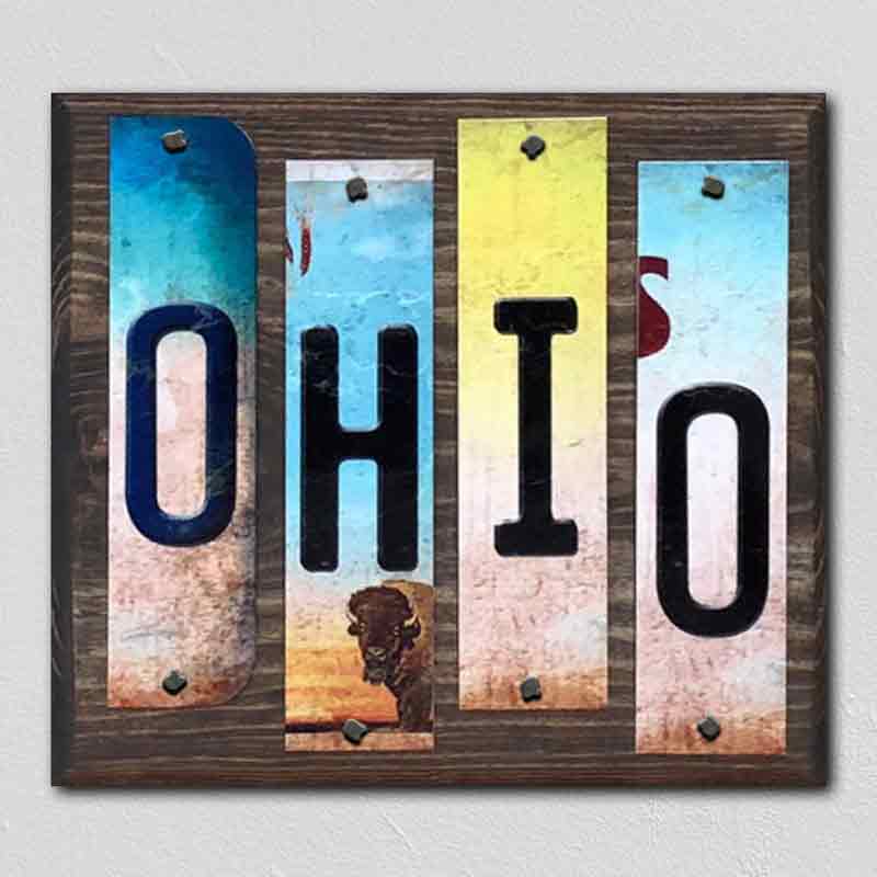 Ohio Wholesale Novelty LICENSE PLATE Strips Wood Sign