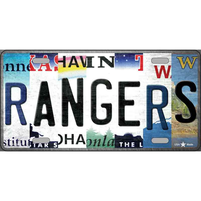 Rangers Strip Art Wholesale Novelty Metal License Plate Tag