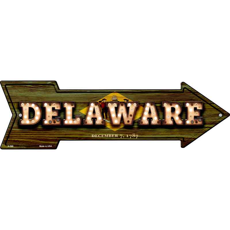 Delaware Bulb Lettering With State FLAG Wholesale Novelty Arrows