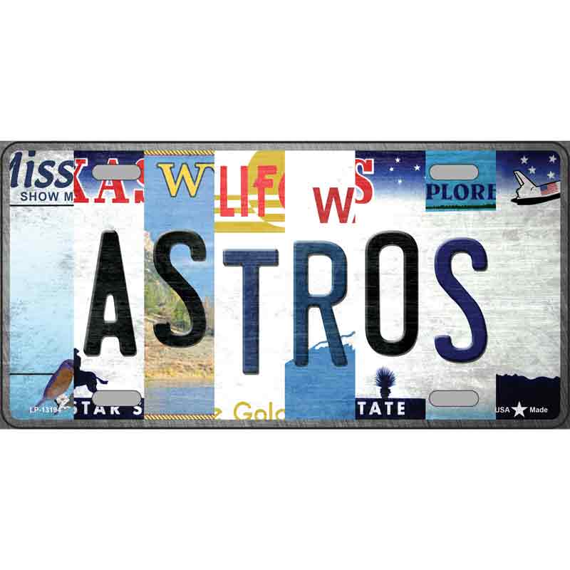 Astros Strip Art Wholesale Novelty Metal License Plate Tag