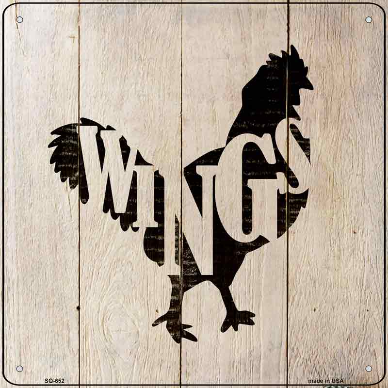 Chickens Make Wings Wholesale Novelty Metal Square SIGN